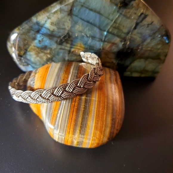 Vintage Braided Cuff Bracelet - Picture 1 of 4